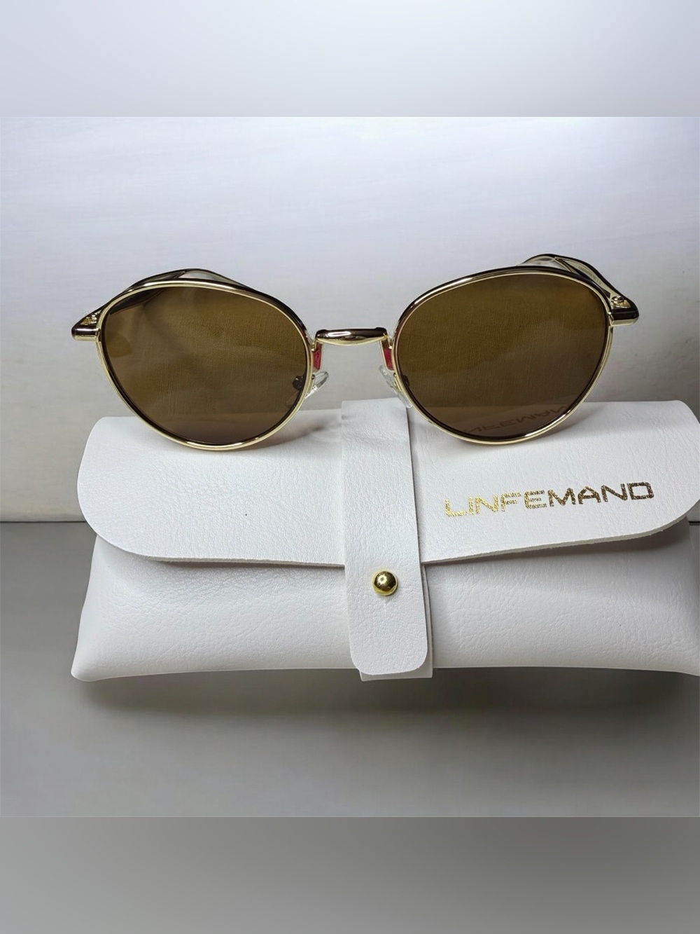Gold Frame Brown Lens Women's Sunglasses